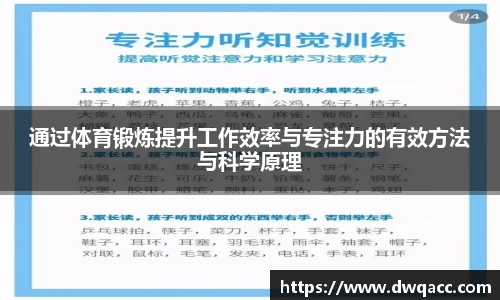通过体育锻炼提升工作效率与专注力的有效方法与科学原理